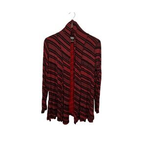 Hawaii's Finest Cardigan Large Red Black Hawaiian Print